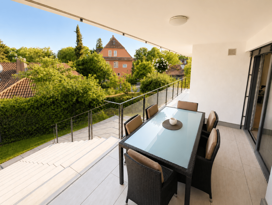 Halbinsel Mettnau: Neuwertige 4,5-Zimmer-Wohnung mit großem Sonnen-Balkon und Garten, 78315 Radolfzell am Bodensee