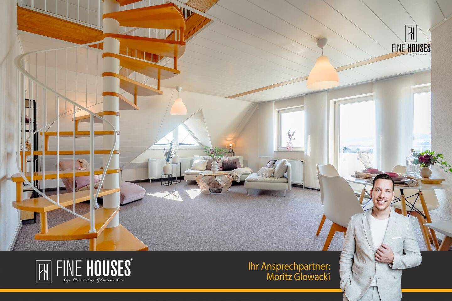Großzügige Maisonettewohnung mit zwei Balkonen in zentraler Wohnlage von Michelstadt, 64720 Michelstadt