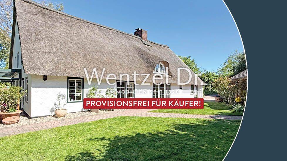 Historisches Reetdachhaus mit großem Grundstück und eigenem Wald zum Kauf in Heist – Wentzel Dr., 25492 Heist