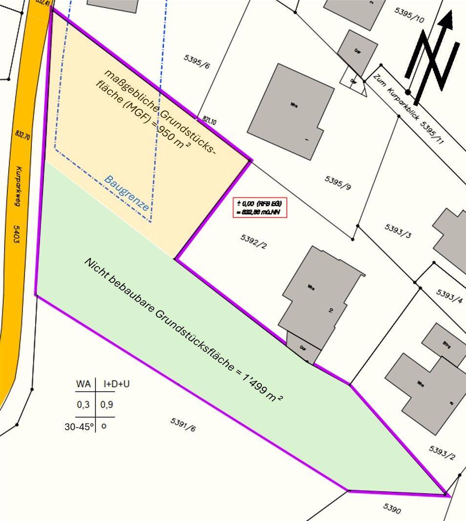 Baugrundstück in exklusiver Hang- und Waldrandlage mit Panoramablick in Todtmoos, 79682 Todtmoos