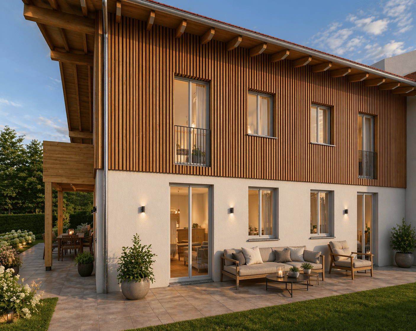 Moderne Vier-Zimmer Neubauwohnung mit Bergblick, Einbauküche, drei Bädern, Balkon und Garten in naturnaher Lage; Erstbezug, 83134 Prutting