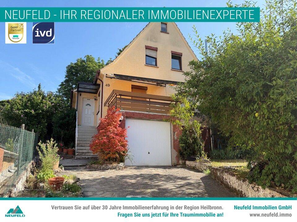 Sanierbedürftiges Einfamilienhaus in ruhiger Lage zur Miete!, 74177 Bad Friedrichshall