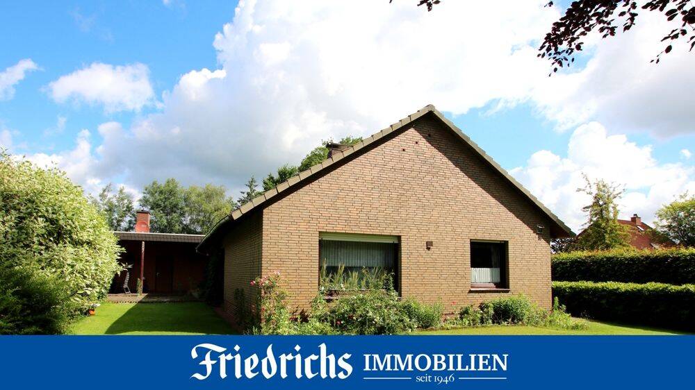 Gepflegter Bungalow (modernisierungsb.) mit großzügigem Garten und Doppelgarage in Edewecht-Husbäke, 26188 Edewecht