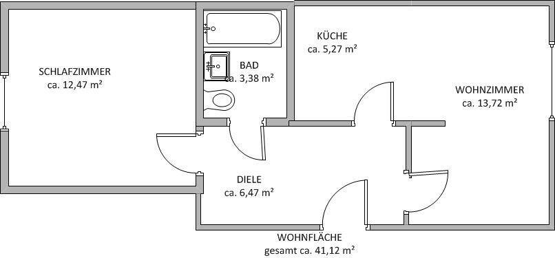 Wir sanieren für Sie- Schöne kleine 2 Raumwohnung im Fuhnetalviertel, 6766 Bitterfeld-Wolfen