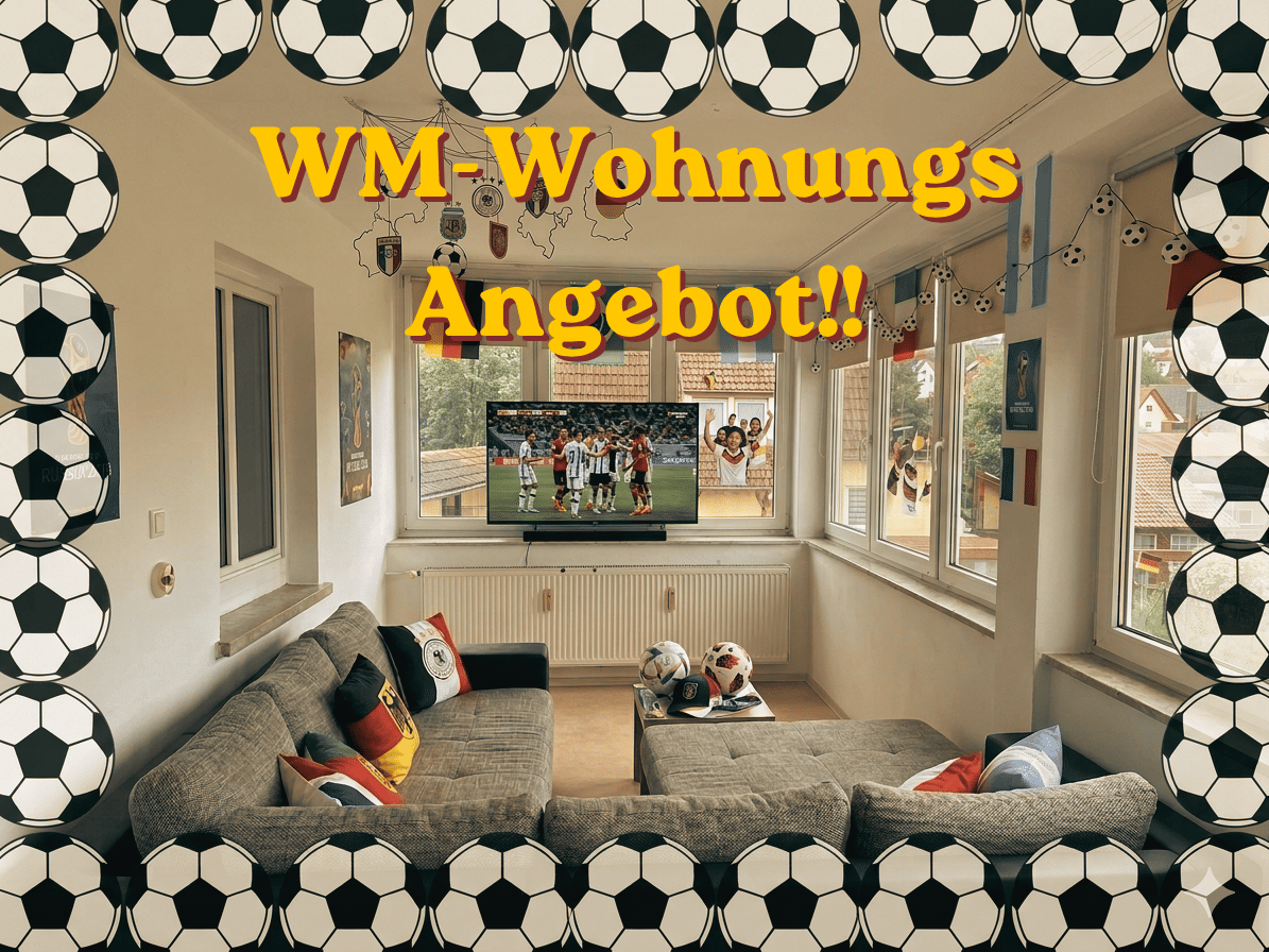 WM-NOTFALL-DEAL: 93m² Wohnung in Creglingen inkl. Flat-Screen, Riesen-Sofa & Bier-Flatrate!, 97993 Creglingen