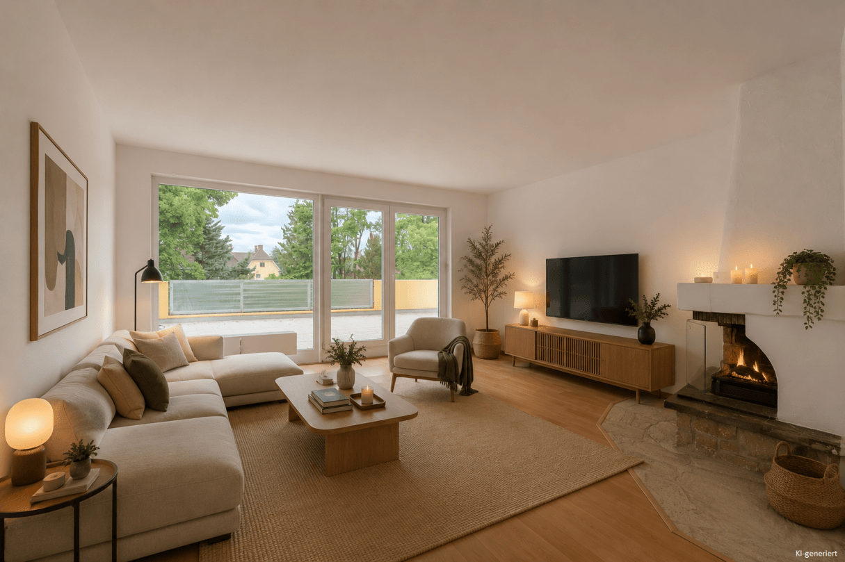 Großzügiges Penthouse mit Kamin nahe dem Nymphenburger Schlosspark, 81247 München (Allach-Untermenzing Pasing-Obermenzing)