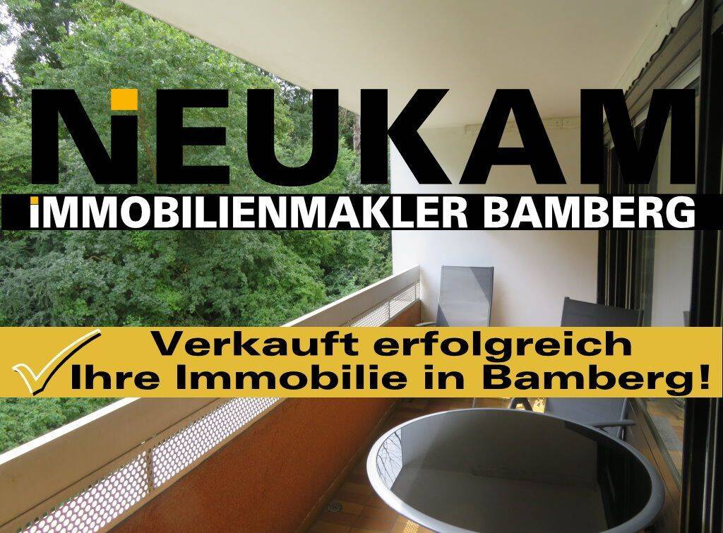 BAMBERG-ABTSBERG:GROSSE 2-ZIMMER-WOHNUNG(=SOFORT FREI) MIT BALKON+BLICK INS GRÜNE FÜR 219.000,-EURO, 96049 Bamberg (Bamberg Bug Gaustadt Wildensorg)