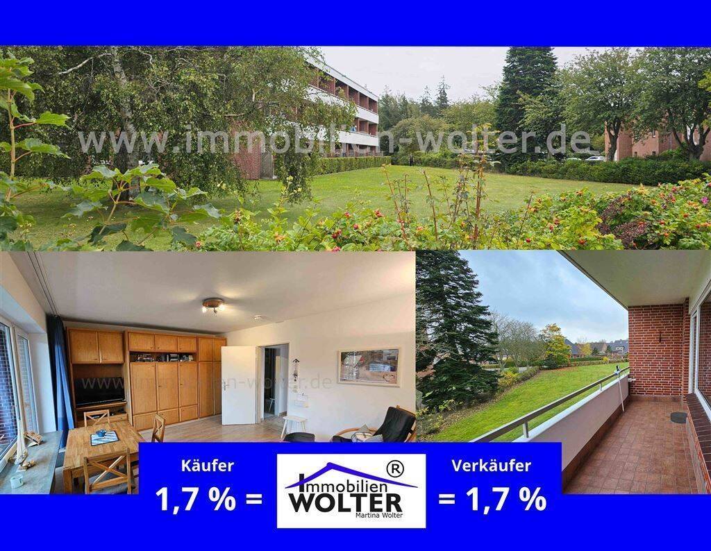 *** Wohnen in Wyk: 2-Zimmer-Wohnung mit Südwestbalkon Pkw-Stellplatz ***, 25938 Wyk auf Föhr