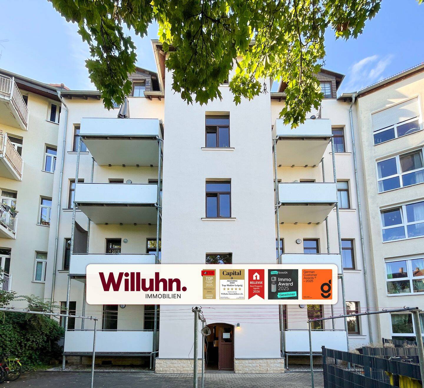 Gohlis-Süd: Stilvolles Single-Apartment (2020 saniert) mit moderner Einbauküche, 4155 Leipzig (Gohlis-Mitte Gohlis-Süd)