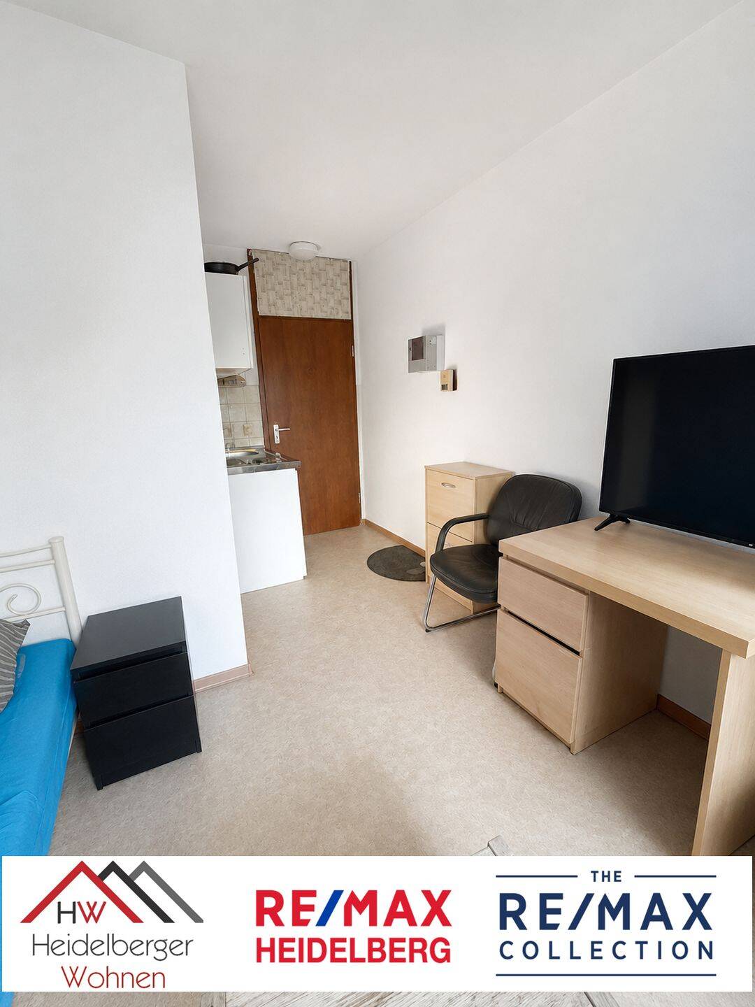 Schönes 1Z-Appartment, 17,7qm, mit Pantry-Küche, Balkon und Bad im EG, 67655 Kaiserslautern (Innenstadt)