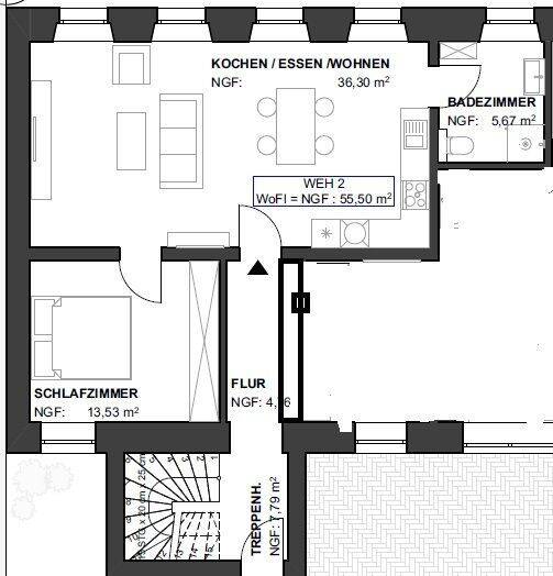 Wohnung 2 Zimmer+ Bad, 54411 Hermeskeil