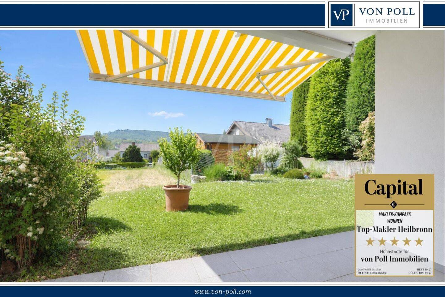 “Hier möchte man wohnen: Helle 3-Zimmer-Wohnung mit sonniger Süd-/West-Terrasse”, 74211 Leingarten
