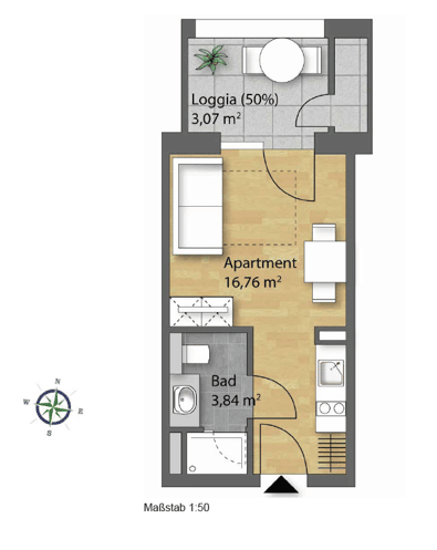 Studentenapartments, 93051 Regensburg (Galgenberg Großprüfening-Dechbetten-Königswiesen Kumpfmühl-Ziegetsdorf-Neuprüll)