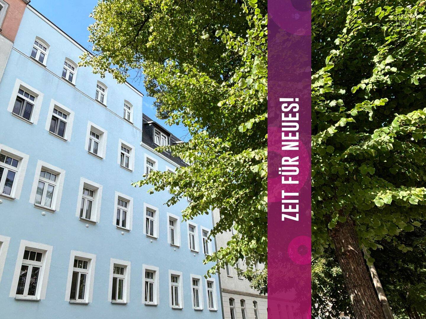 Kaffee auf dem Balkon, das Leben in der Stadt – hier geht beides!, 6110 Halle (Saale) (Damaschkestraße Gesundbrunnen Innenstadt Lutherplatz Saaleaue)