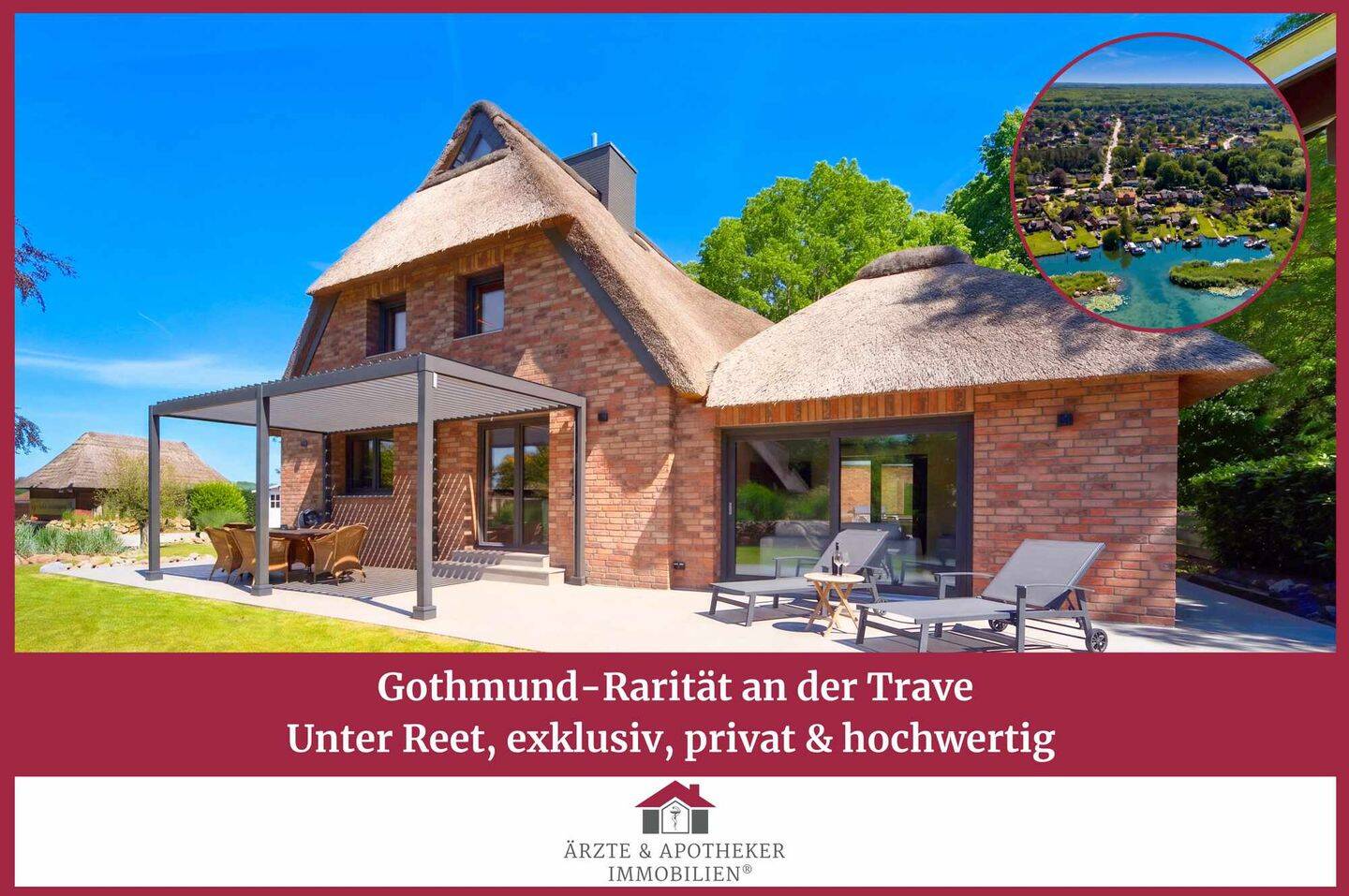 Gothmund-Rarität an der Trave Unter Reet, exklusiv, privat & hochwertig saniert, 23568 Lübeck (Schlutup Sankt Gertrud)