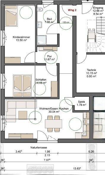 Moderne 2-Zimmer Wohnung mit Terrasse in Römerberg-Heiligenstein, 67354 Römerberg