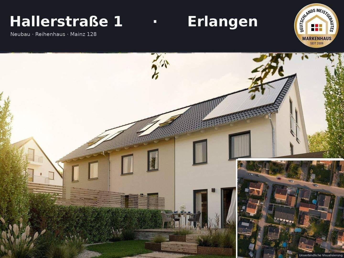 Erlangen: Neubau REH | Komplettpreis inkl. Grundstück & Baunebenkosten, 91058 Erlangen (Bruck Eltersdorf Erlangen-Süd Sebaldussiedlung Tennenlohe)