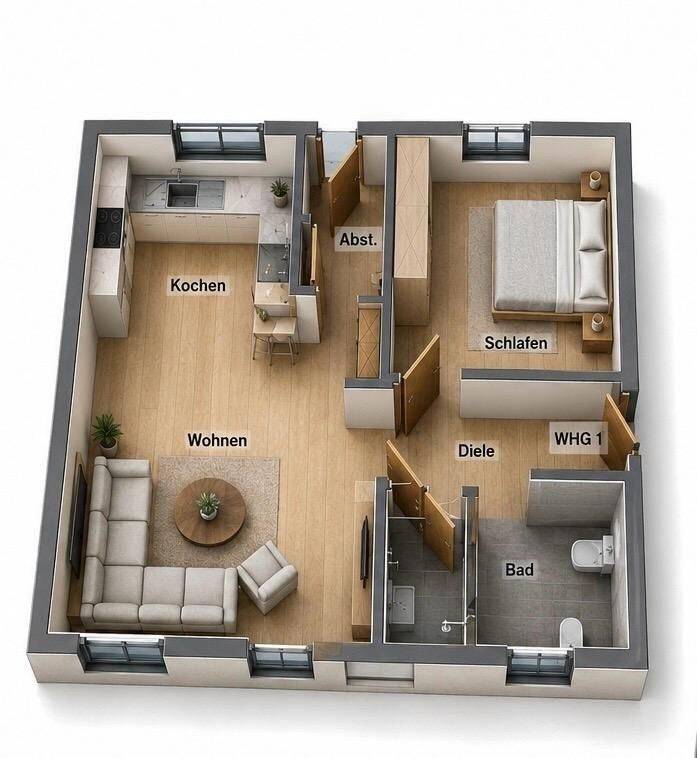 Neubau Erdgeschosswohnung in Erwitte zu verkaufen!, 59597 Erwitte