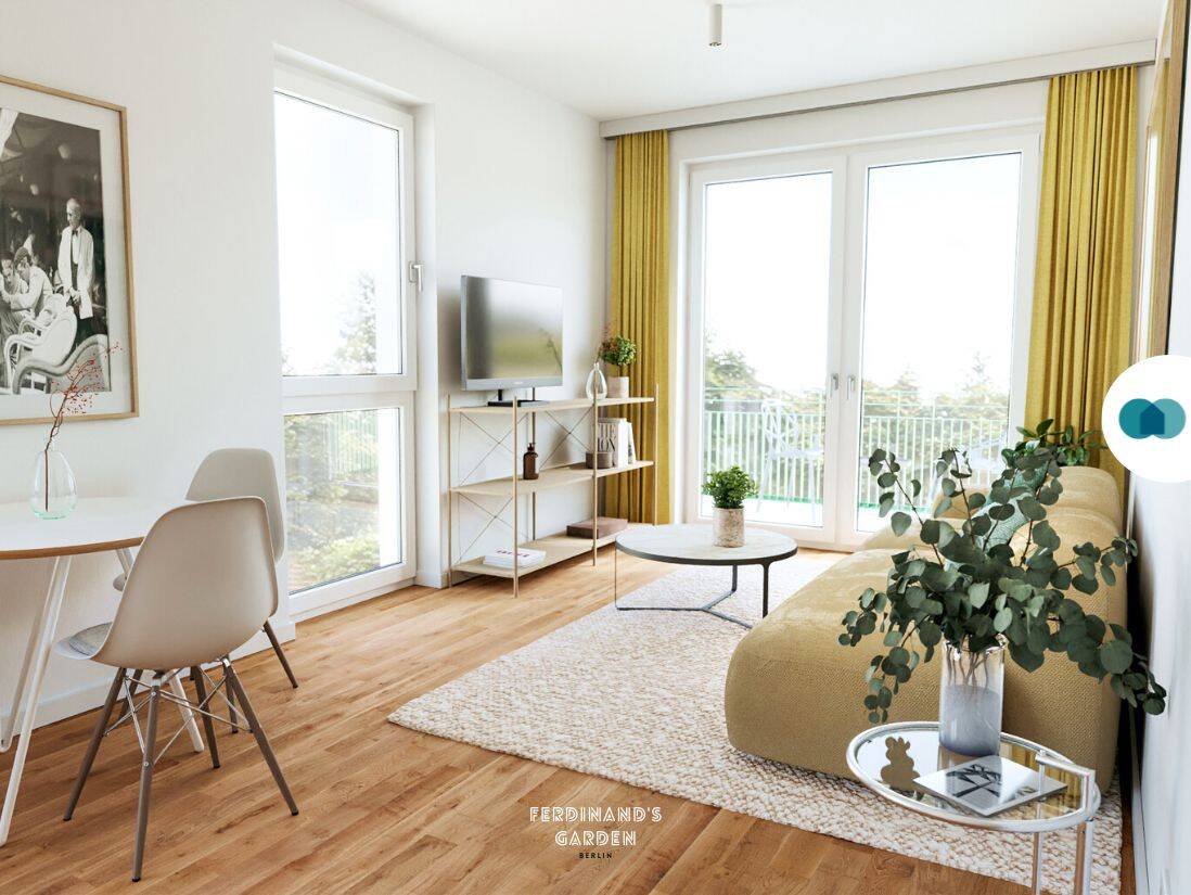 Moderne 2-Zimmer-Wohnung mit 2 BALKONEN und EBK im Neubauquartier ‘Ferdinand’s Garden’, 13055 Berlin (Lichtenberg Hohenschönhausen Alt-Hohenschönhausen Hohenschönhausen)
