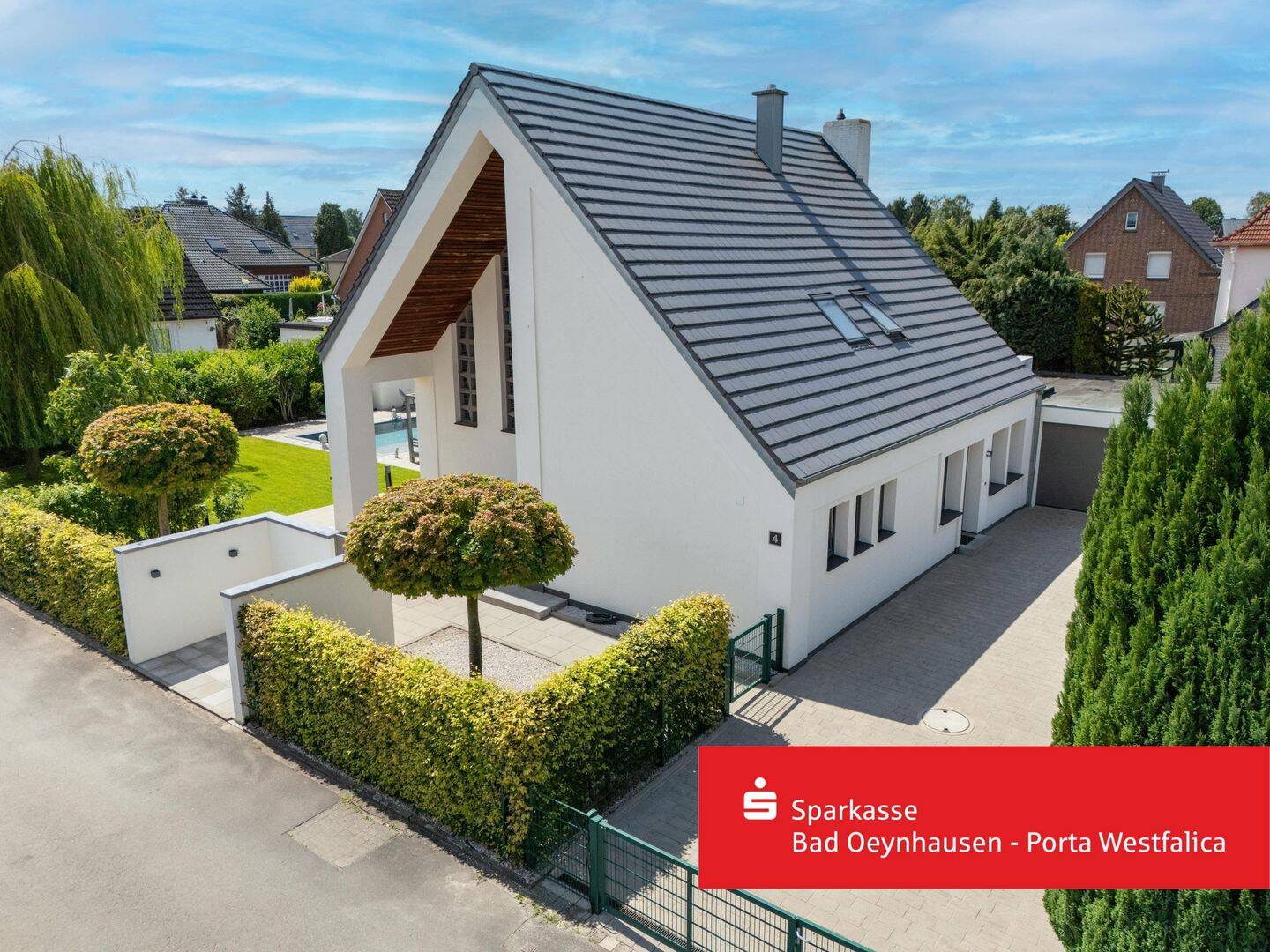 Einmaliges Anwesen mit unverwechselbarer Architektur, in neubauähnlichem KfW-Standard vollendet, 32457 Porta Westfalica