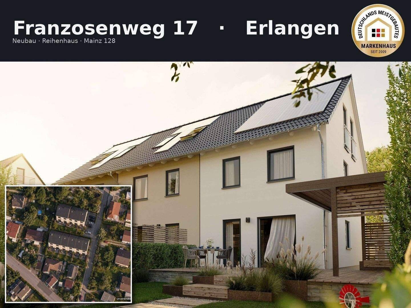 Erlangen: Neubau RMH | Komplettpreis inkl. Grundstück & Baunebenkosten, 91058 Erlangen (Bruck Eltersdorf Erlangen-Süd Sebaldussiedlung Tennenlohe)