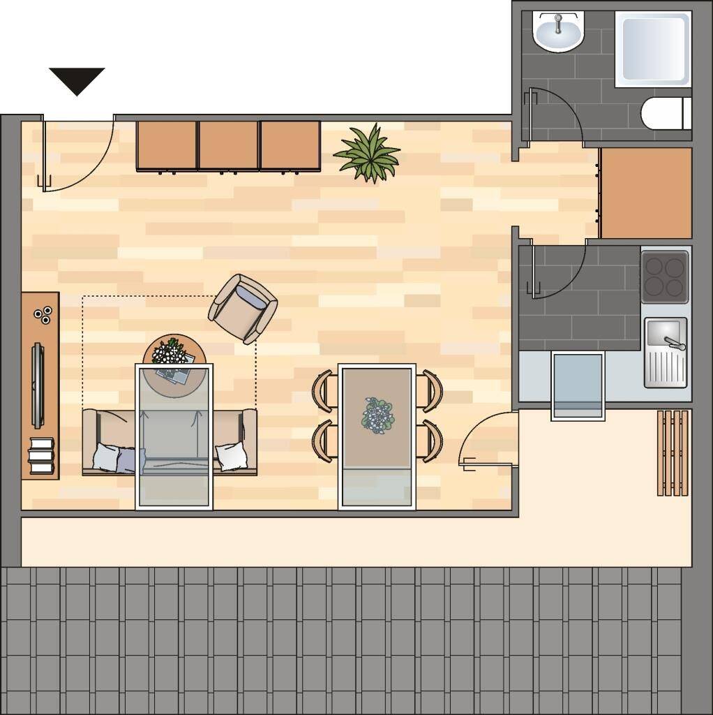 1-Zimmer-Wohnung in Delmenhorst, 27753 Delmenhorst (Bungerhof Deichhorst Dwoberg/Ströhen Mitte)