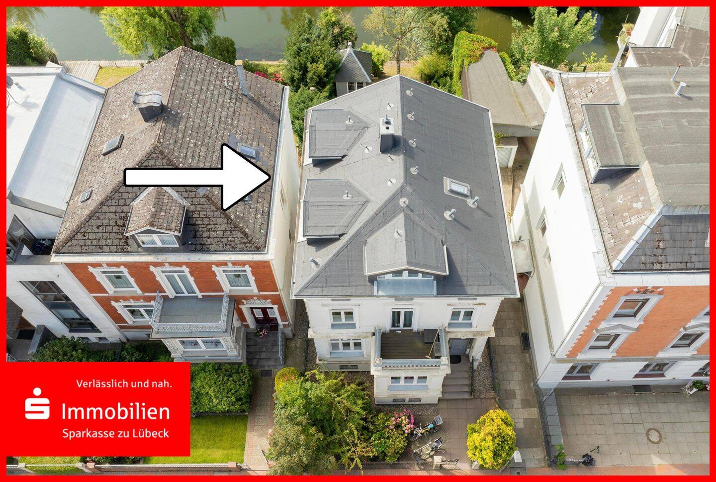 Attraktive Vorstadtvilla in St. Jürgen mit eigenem Wasserzugang, 23562 Lübeck (Sankt Jürgen)