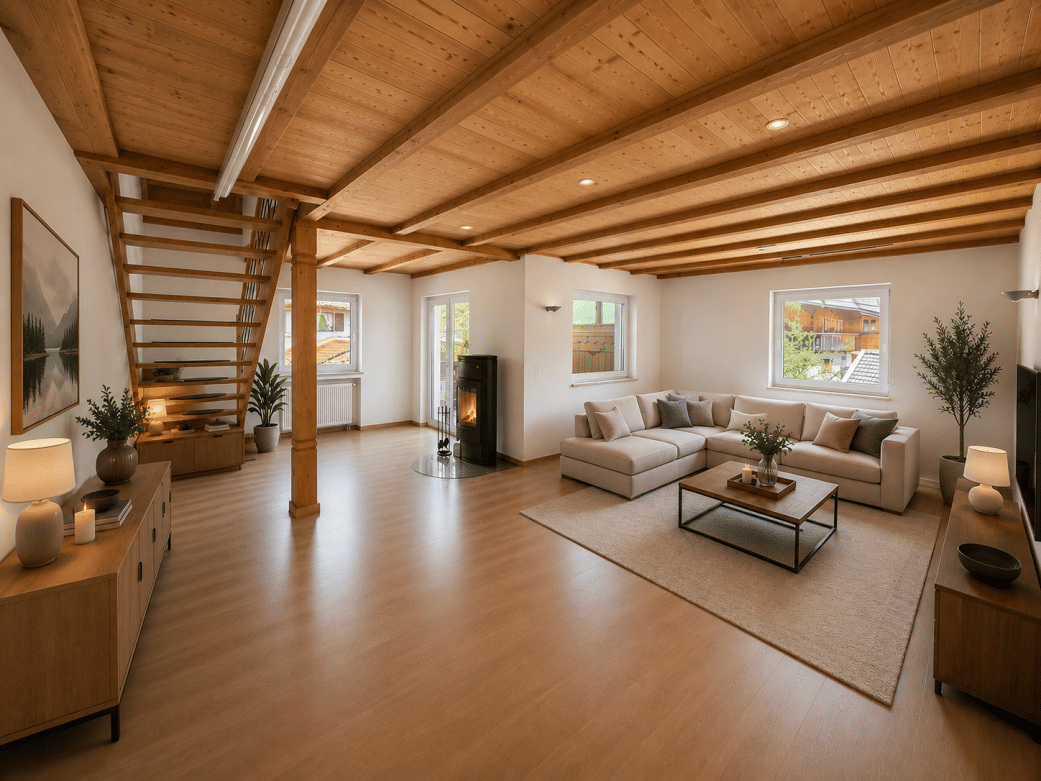 Maisonette-Dachgeschosswohnung mit Hauscharakter und Alpenblick., 82499 Wallgau