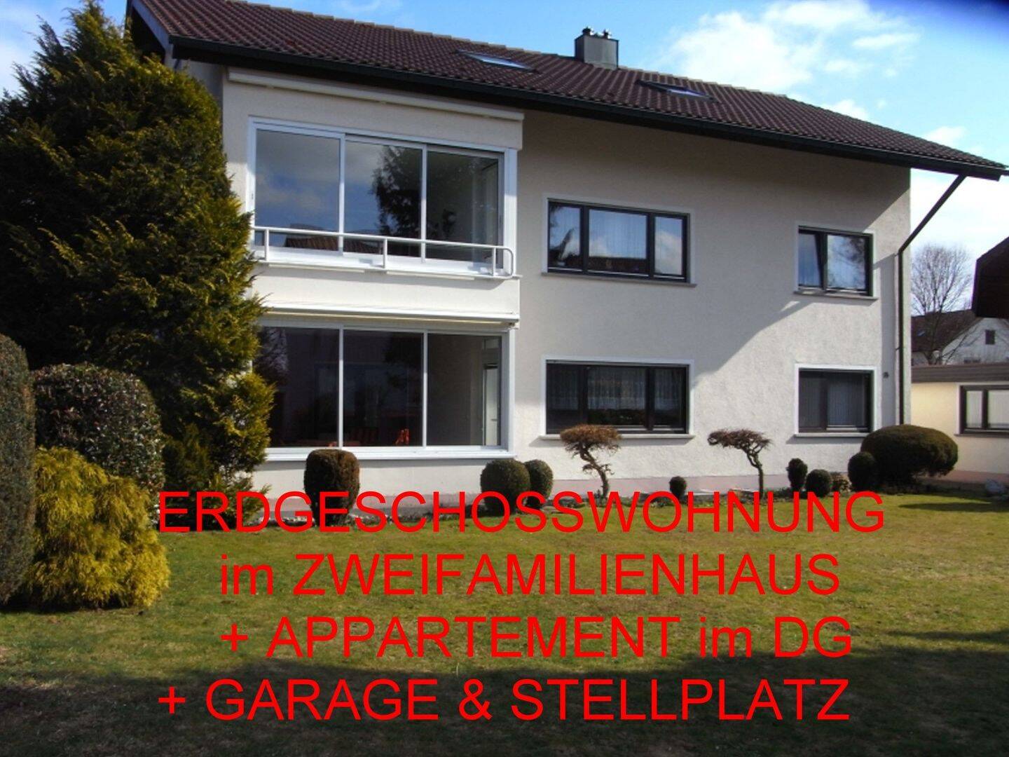 4-Zimmer-ERDGESCHOSS-Wohnung zuzüglich 2-Zimmer-Appartement im DG im ZWEIFAMILIENHAUS, 88239 Wangen im Allgäu