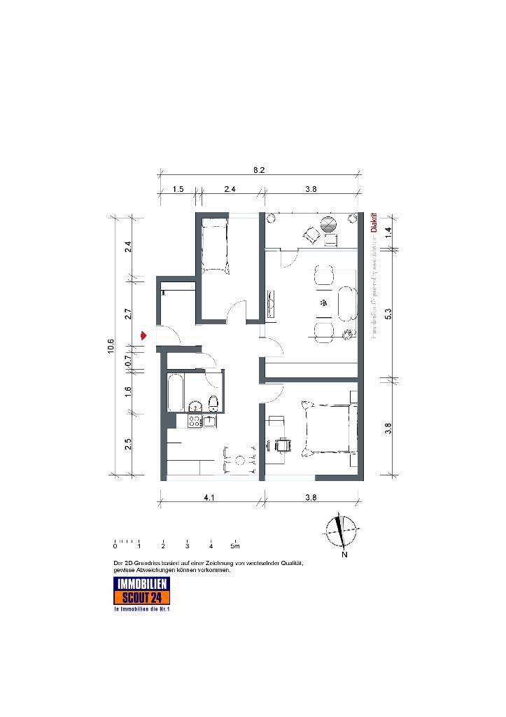 3-Zimmer-Wohnung in Kreuztal, 57223 Kreuztal