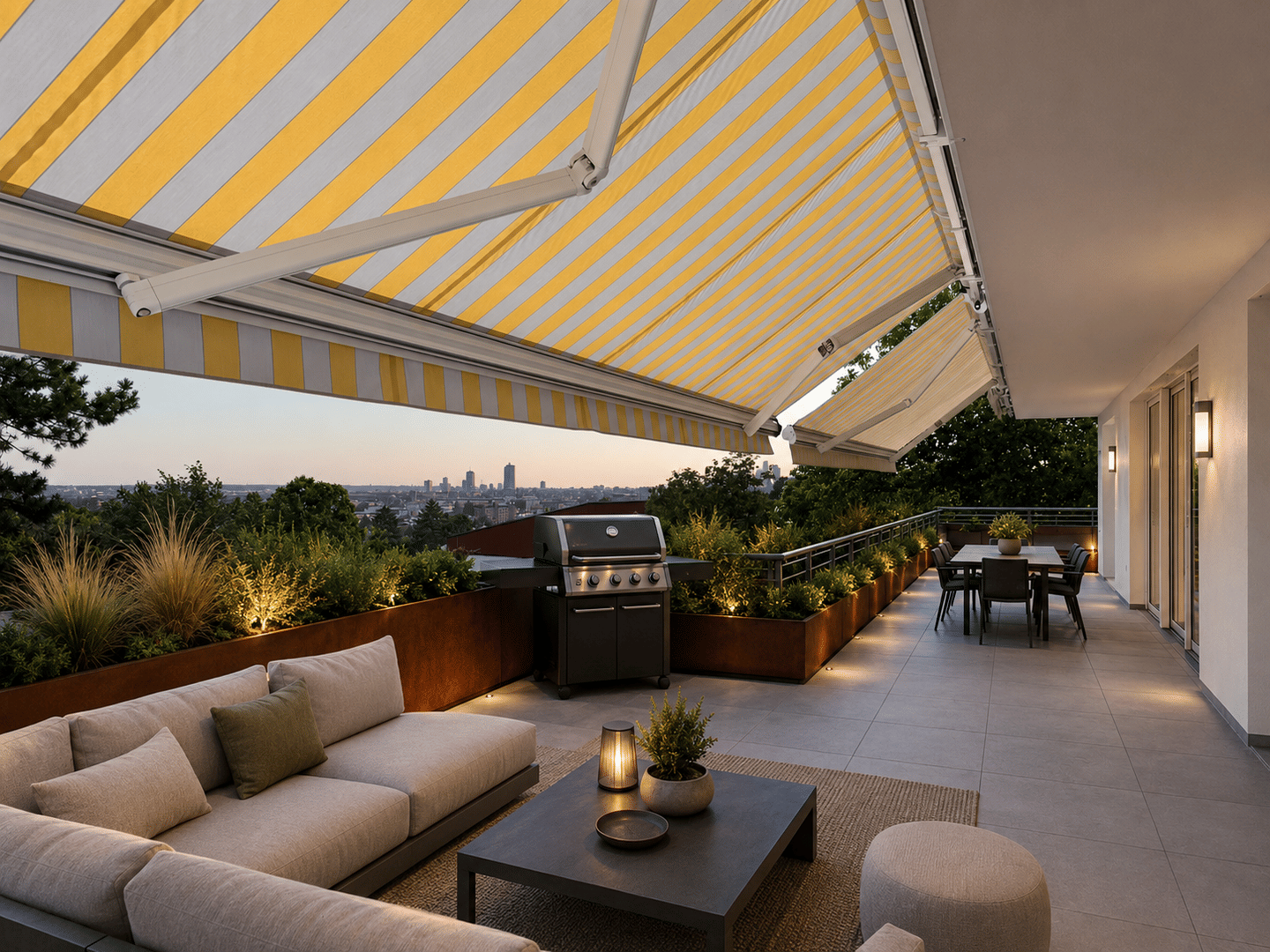 Rarität: Penthouse mit riesiger Dachterrasse und Skyline-Blickd Blick auf die Skylinie Frankfurt/Main, 60388 Frankfurt am Main (Bergen-Enkheim Seckbach)