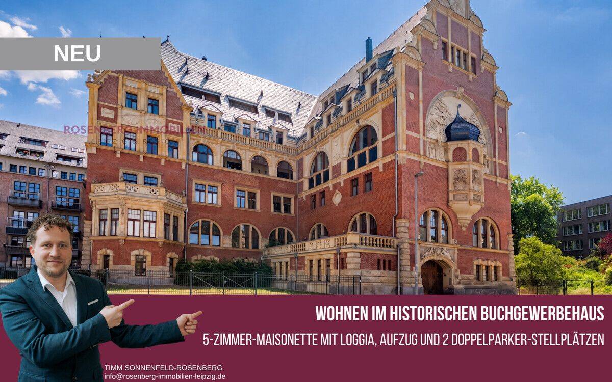 Geschichte auf zwei Ebenen: Maisonette im Buchgewerbehaus – provisionsfrei für Käufer, 4103 Leipzig (Zentrum Zentrum-Ost Zentrum-Südost)