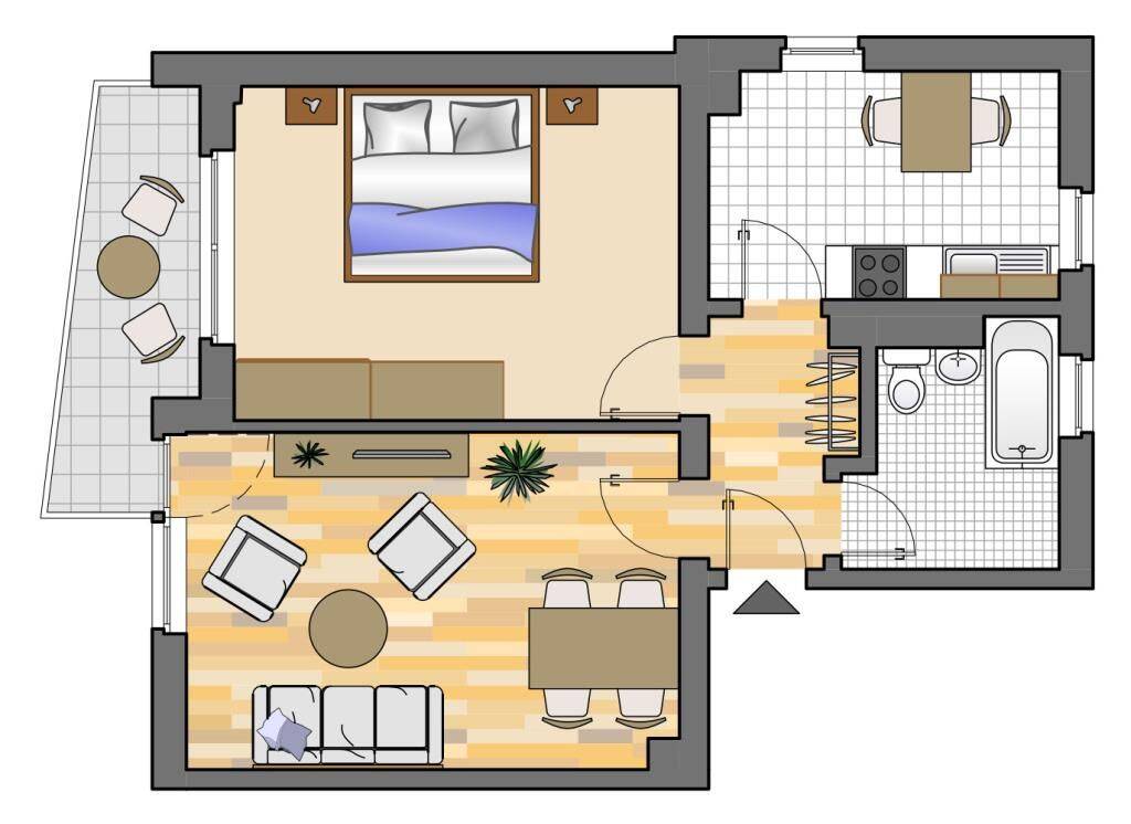Perfekt geschnittene 2,5 Zimmer im EG mit Balkon und Duschbad, 45889 Gelsenkirchen (Bismarck)