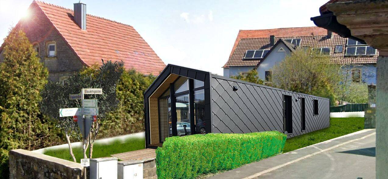 KfW 55 Förderung – Zentrales Grundstück mit Baugenehmigung für 50m² (Tiny) Small House, 97450 Arnstein