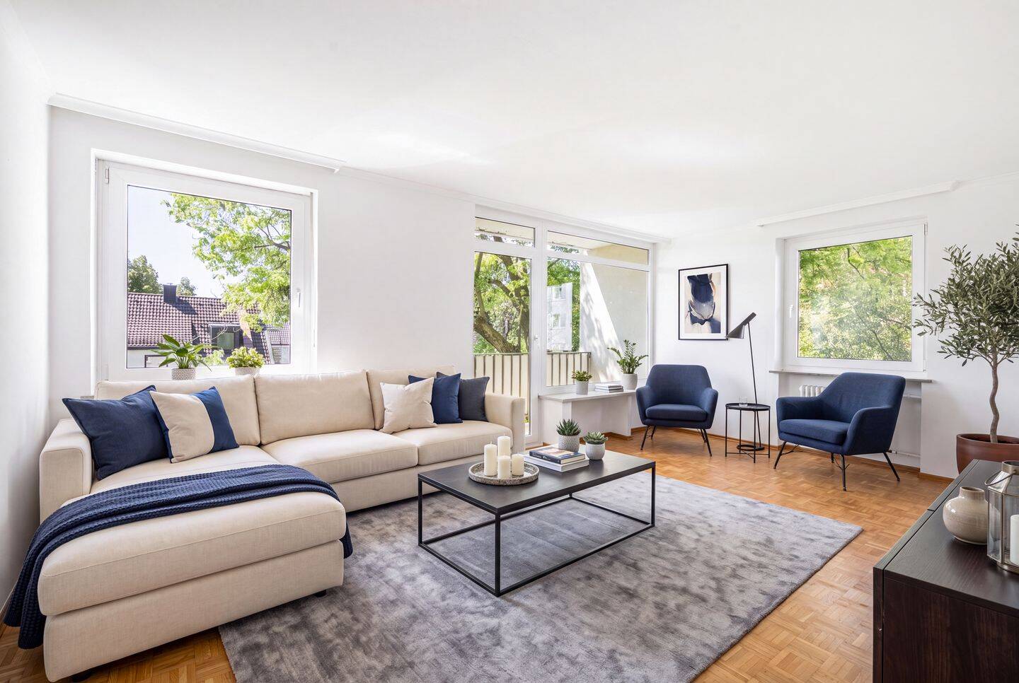 Bezugsfreie 3-Zimmer-Wohnung mit zwei Balkonen und Blick ins Grüne, 80687 München (Laim Pasing-Obermenzing)