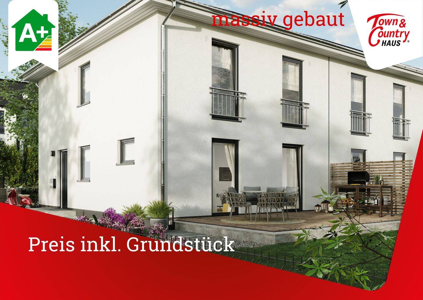 Doppelhaushälfte, massiv gebaut, Preis inkl. Grundstück, 54516 Wittlich
