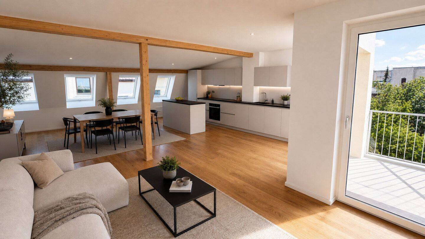 Charmante 4-Zimmer-Maisonette-Dachgeschosswohnung im ruhigen Rückgebäude, 80339 München (Ludwigsvorstadt-Isarvorstadt Schwanthalerhöhe)