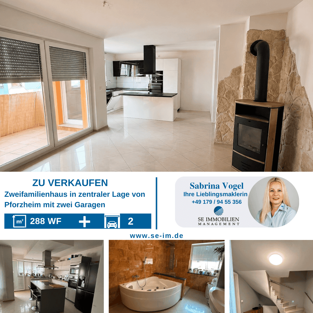 ?? Modernes Zweifamilienhaus mit Doppelgarage in zentraler Lage von Pforzheim-Brötzingen, 75172 Pforzheim (Brötzingen Innenstadt Südweststadt Weststadt)