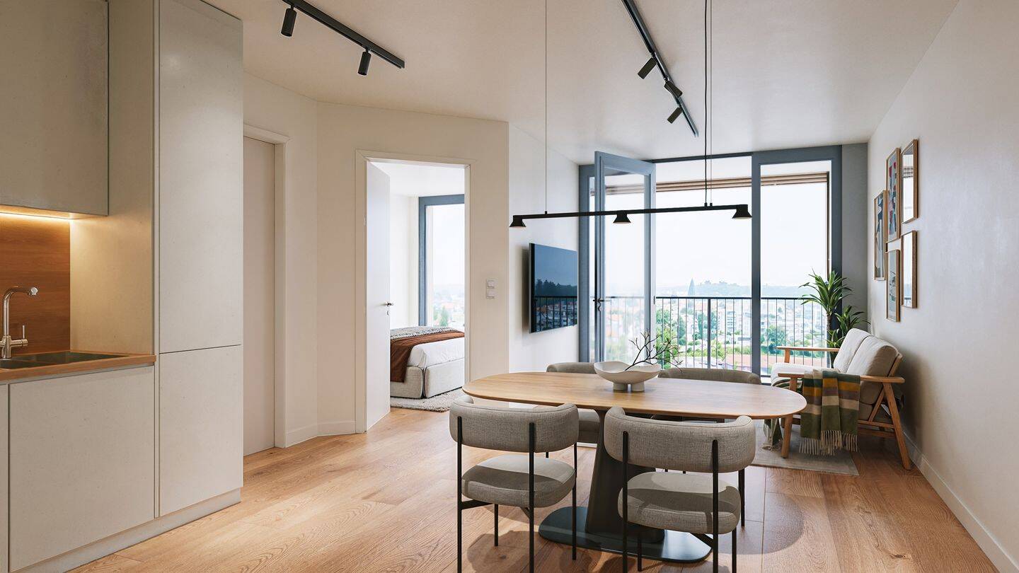 2-Zimmer Neubauwohnung mit ca. 48 m² Wohnfläche, über den Dächern der Alten Spinnerei in Kolbermoor, 83059 Kolbermoor