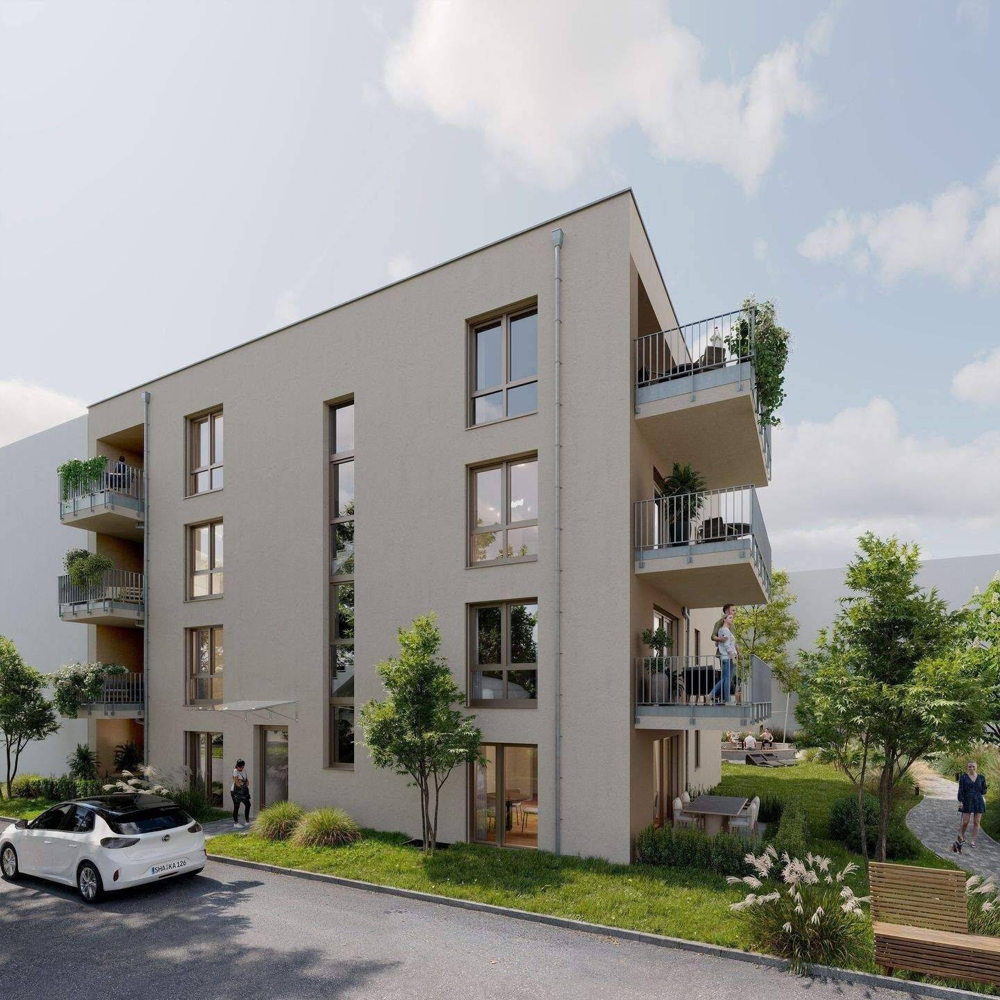 Stadtquartier „Bahnhofsareal“ / 2-Zimmer Neubauwohnung mit gemütlicher Loggia / Whg 04, 74523 Michelbach an der Bilz