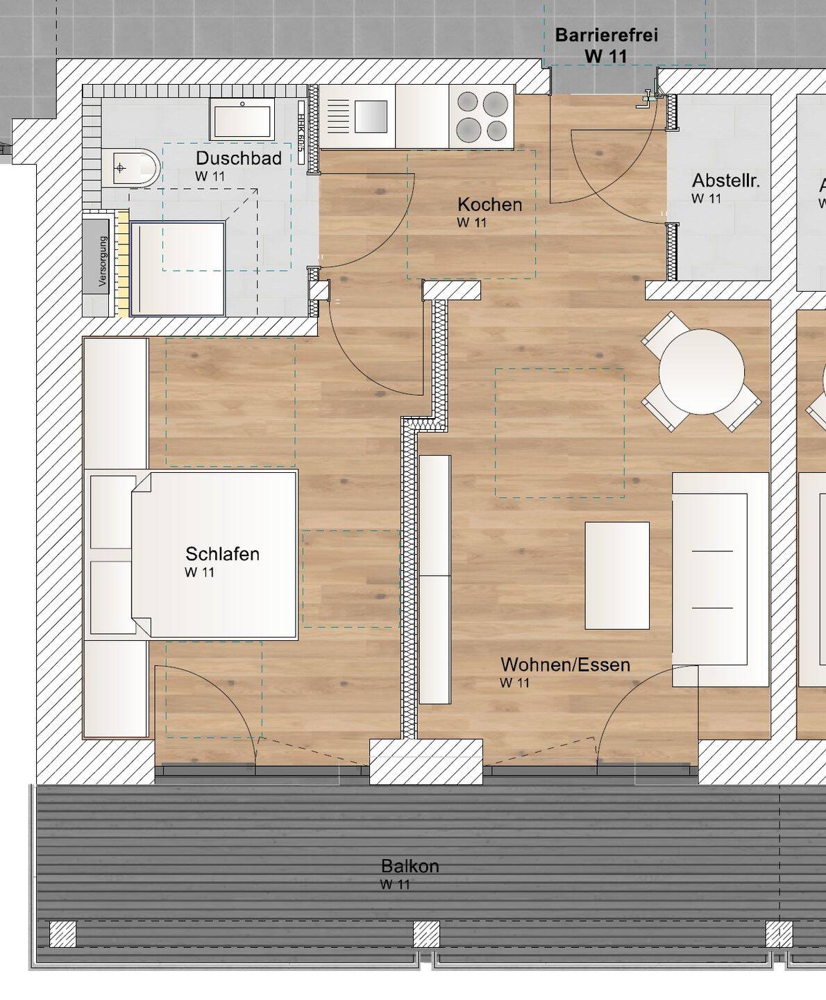 2 Zimmer OG Wohnung mit Südbalkon, 85748 Garching b. München