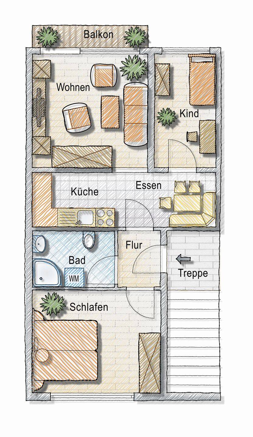 komplett hergerichtete Wohnung mit neuem Bad, 9557 Flöha