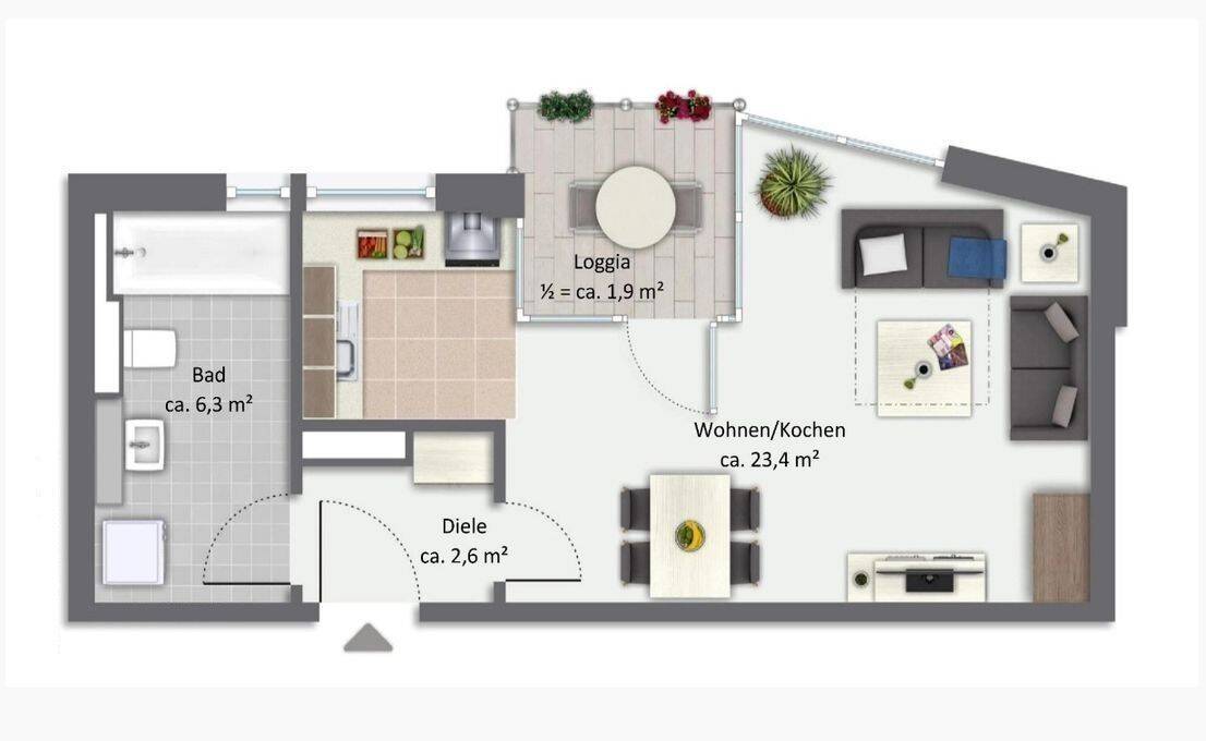 1-Zimmer-Apartment in München, 80336 München (Altstadt-Lehel Ludwigsvorstadt-Isarvorstadt Sendling)