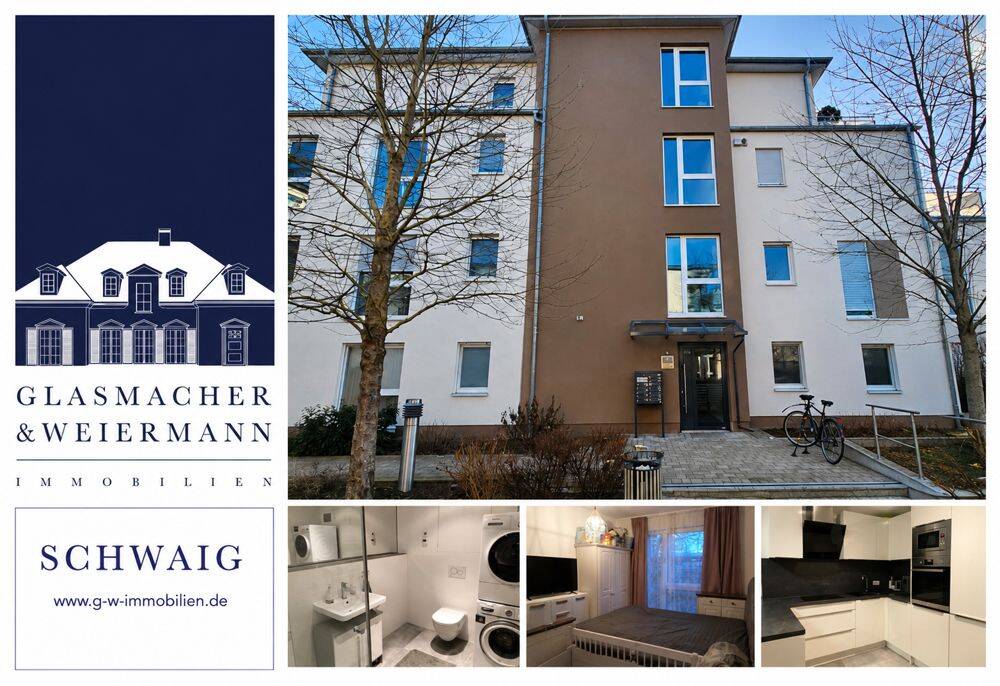 Moderne 2-Zimmer-Gartenwohnung mit Einbauküche und Tiefgaragenstellplatz in Schwaig, 90571 Schwaig b. Nürnberg