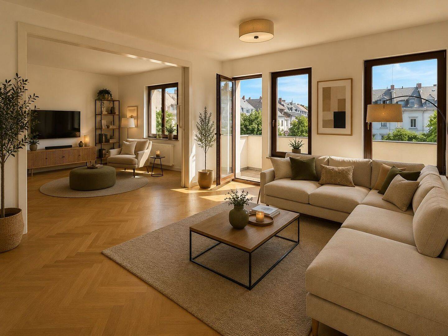 175 m² Altbauwohnung mit 2 Balkonen & Stellplatz – ideal für Pendler nach Frankfurt in ruhiger Lage