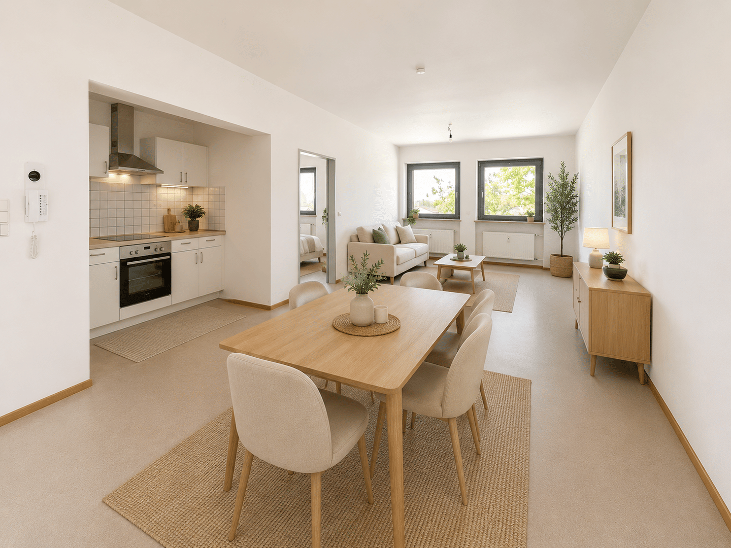 Wohnen auf zwei Ebenen – 3 Zimmer Maisonette-Wohnung mit großer Terrasse in Bogen, 94327 Bogen
