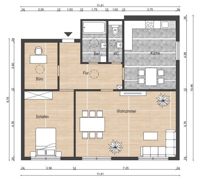 3-Zimmer-Altbau Stadt Wohnung in Weiden – OG – 97,80 m² Neu saniert / Fußgängerzone mit Blick in den Park, Stellplatz, zu vermieten!, 92637 Weiden i.d. OPf. (Weiden)