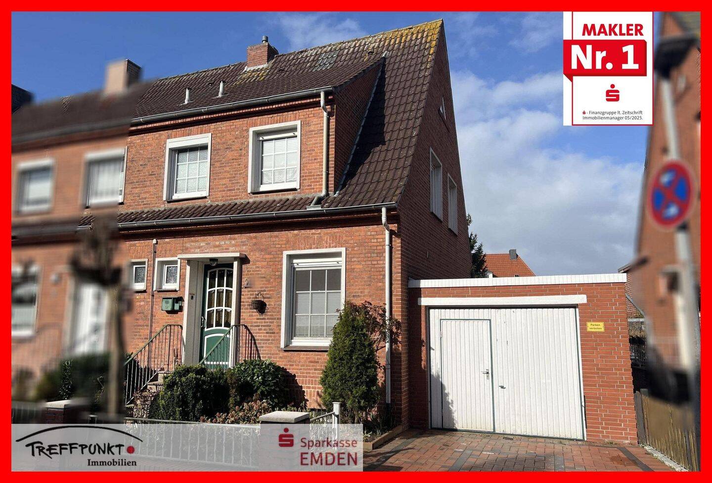 Reihenendhaus mit Garage und sonnigem Garten, 26721 Emden (Barenburg Conrebbersweg Früchteburg Harsweg Stadtzentrum)