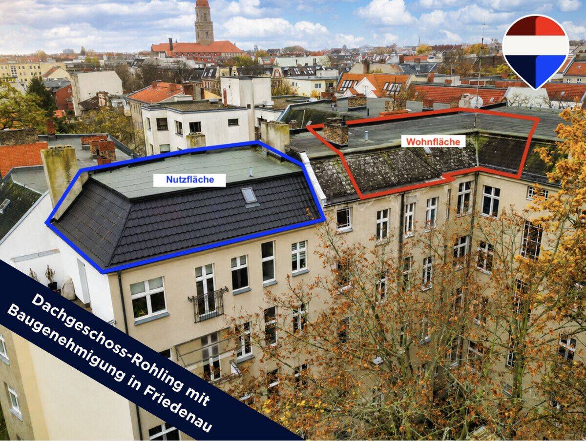 Dachgeschoss-Rohling mit Baugenehmigung in Friedenau – Verkauf im Angebotsverfahren, 12159 Berlin (Tempelhof-Schöneberg Friedenau Schöneberg)