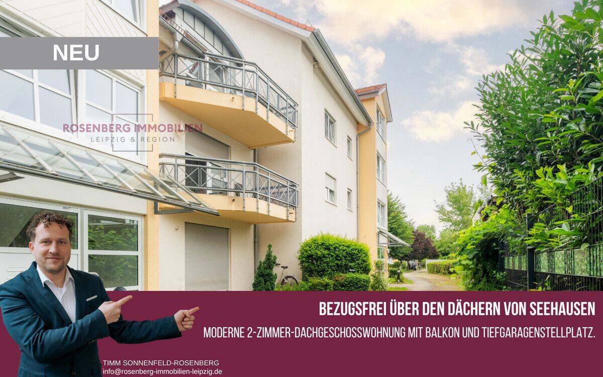 *Bezugsfrei* Dachgeschoss-Charme in Seehausen – 2-Zimmer-Wohnung mit Balkon & Stellplatz, 4356 Leipzig (Seehausen Wiederitzsch)